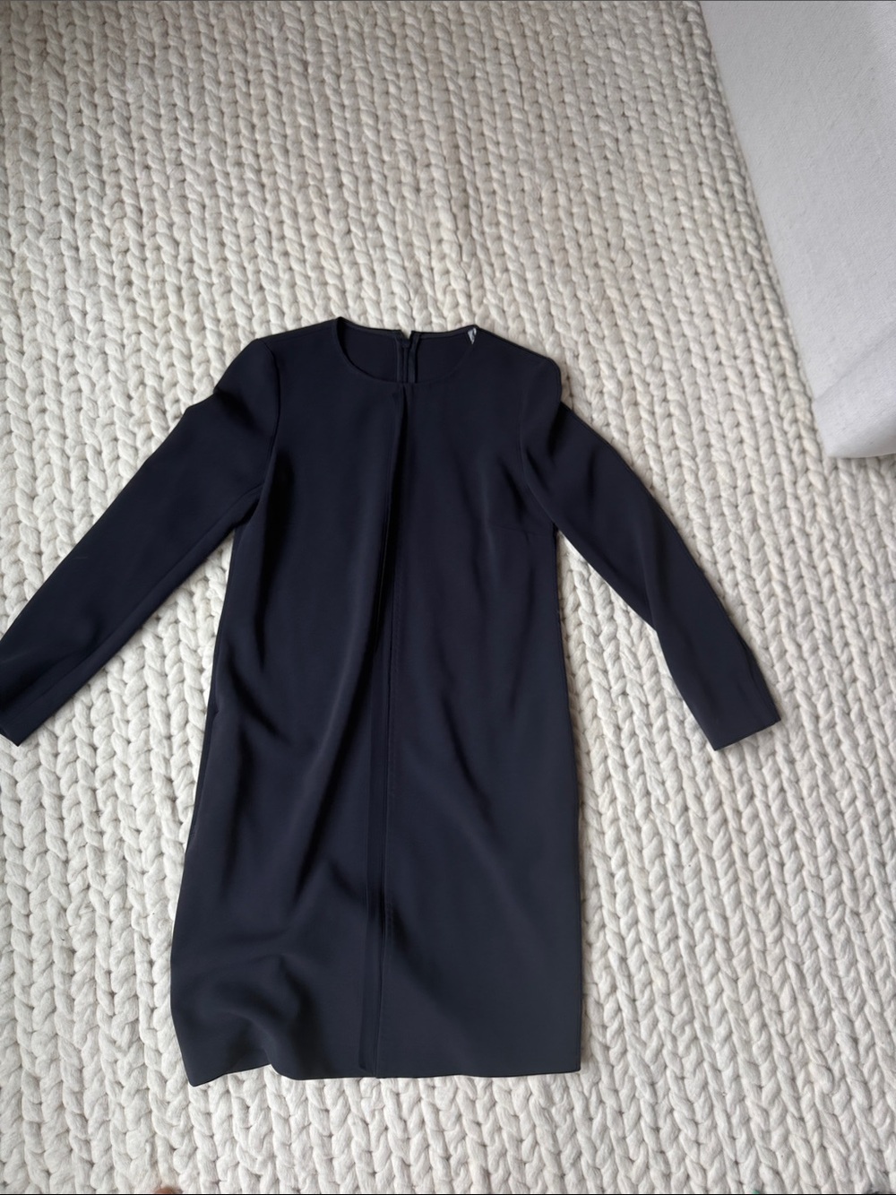 Max Mara Navy Blue Long Sleeve Dress Size S